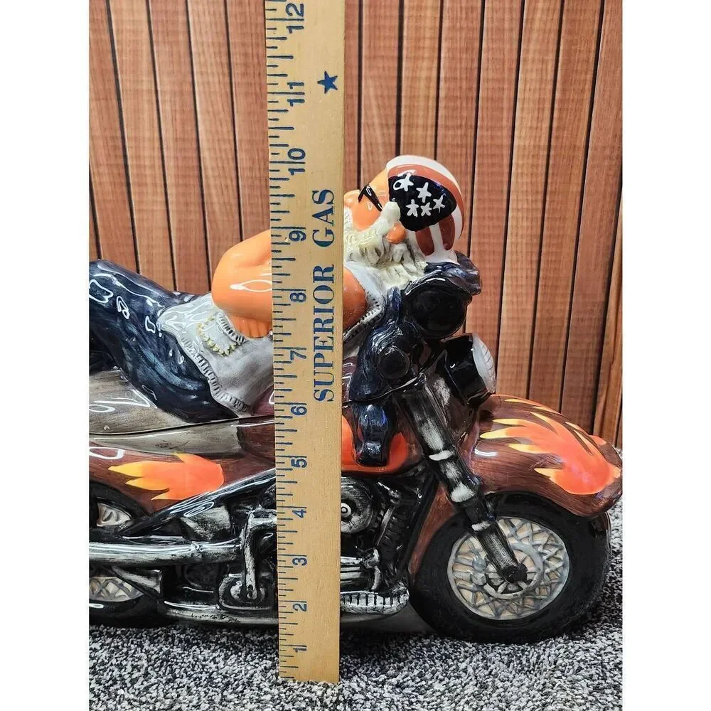 Biker Motorcycle Cookie Jar